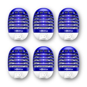 MOSKILA Electronic, Bug Zaper Indoor, Fruit Fly Killer with Blue Light (6 Packs)