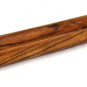 Kaizen Casa Hand-carved Acacia Wood Long Olive Tray Canoe Style Perfect for dinner rolls, or as a table centerpiece