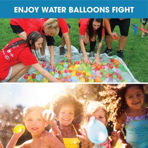 555 PCS Water Balloons – Self Filling Water Balloons – Balloon Fight- Water Balloons Games – Water Balloon Easy Fill- Water Fun for Kids – Games Ideal for Birthday Parties, Beach & Water Games