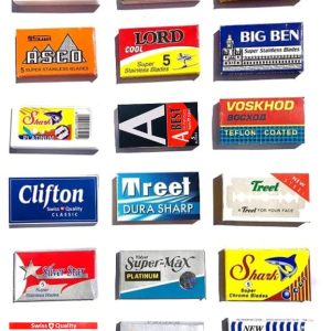 Astra-Derby-Shark-Lord-Treet-Voskhod-Rapira 100 Quality Double Edge Razor Blades Sampler (18 different brands)