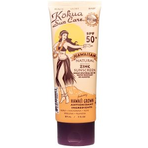 Kokua Sun Care SPF 50/80 Lotion Hawaiian Reef Safe Non Nano Zinc Oxide Sunscreen for Face & Body, Moisturizing Sun Protection Cream, Mineral Water Resistance, Cruelty Free, Natural Vegan Formula